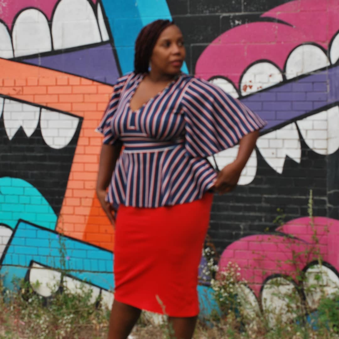 Striped Peplum Aniyah Top