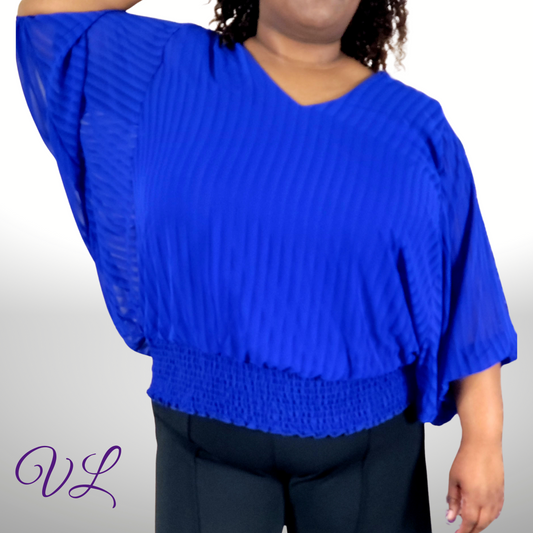 Aubrie Blue Blouse